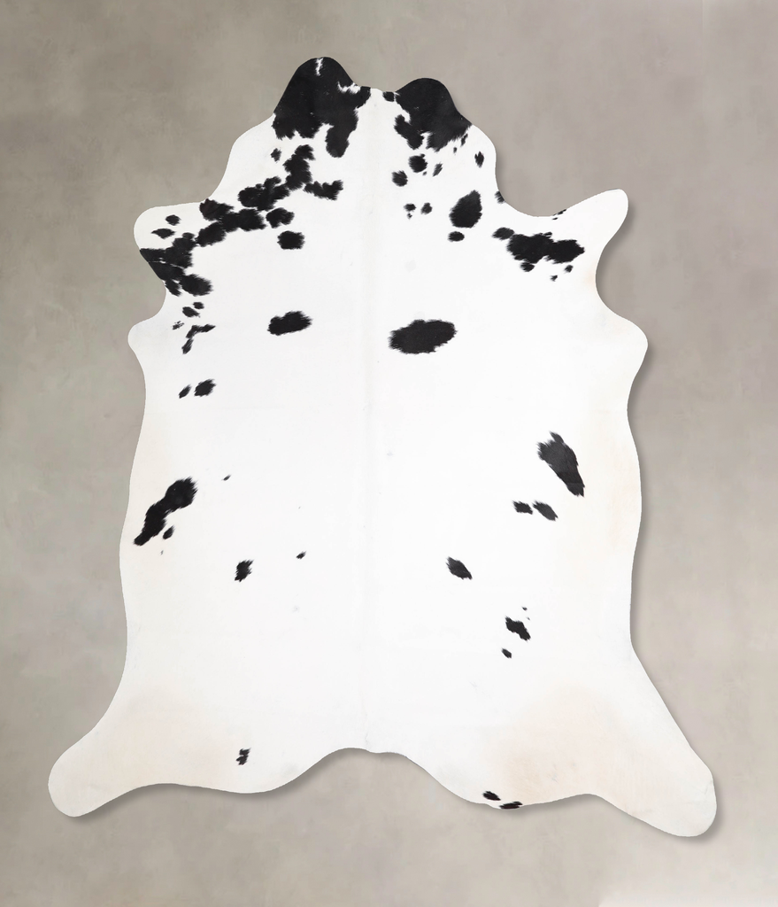 Black and White X-Large Brazilian Cowhide Rug 7'5"H x 6'7"W #A47746 by Hudson Hides
