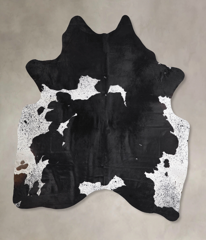 Black and White XX-Large Brazilian Cowhide Rug 7'10"H x 6'9"W #A47747 by Hudson Hides