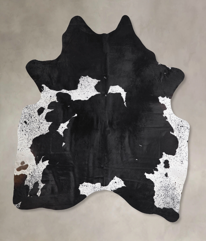 Black and White XX-Large Brazilian Cowhide Rug 7'10"H x 6'9"W #A47747 by Hudson Hides