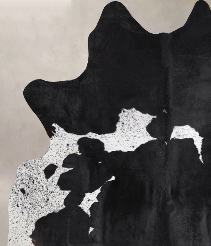 Black and White XX-Large Brazilian Cowhide Rug 7'10"H x 6'9"W #A47747 by Hudson Hides