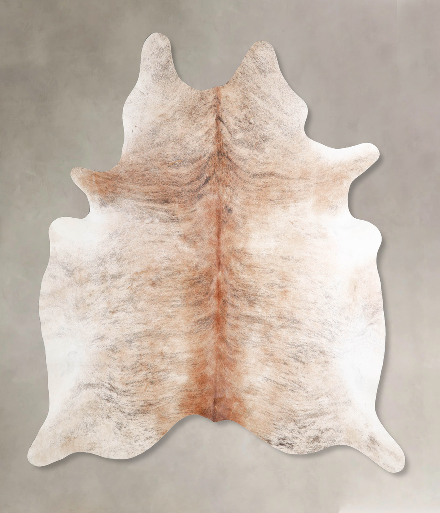 Light Brindle X-Large Brazilian Cowhide Rug 7'3"H x 6'4"W #A47748 by Hudson Hides