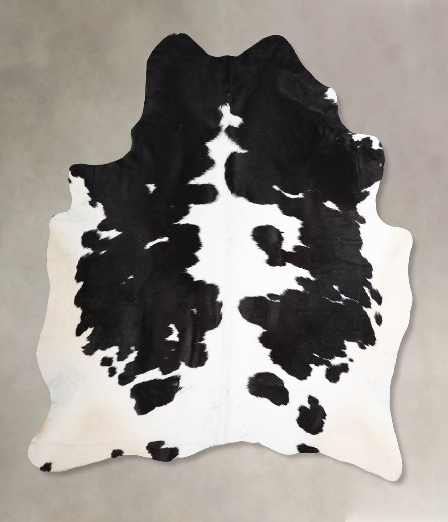 Black and White XX-Large Brazilian Cowhide Rug 7'11"H x 7'2"W #A47751 by Hudson Hides