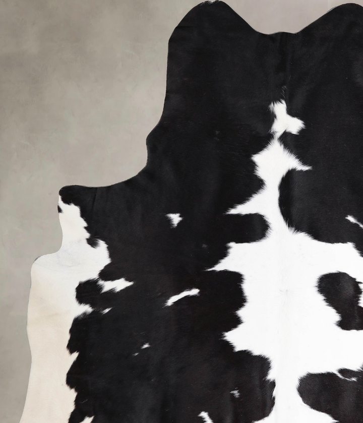 Black and White XX-Large Brazilian Cowhide Rug 7'11"H x 7'2"W #A47751 by Hudson Hides