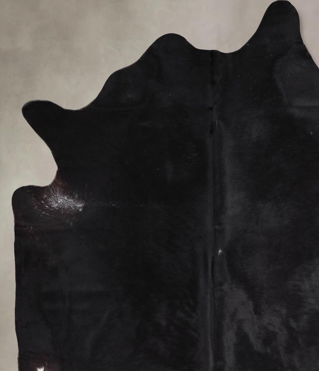Solid Black XX-Large Brazilian Cowhide Rug 8'5"H x 7'1"W #A47757 by Hu