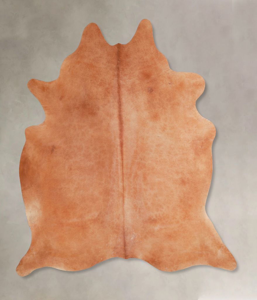 Solid Brown XX-Large Brazilian Cowhide Rug 7'8"H x 6'9"W #A47763 by Hudson Hides