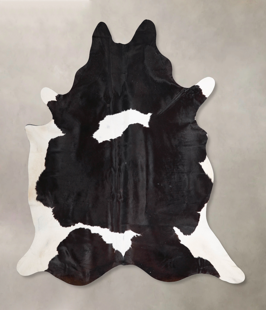 Black and White XX-Large Brazilian Cowhide Rug 7'9"H x 7'0"W #A47785 by Hudson Hides