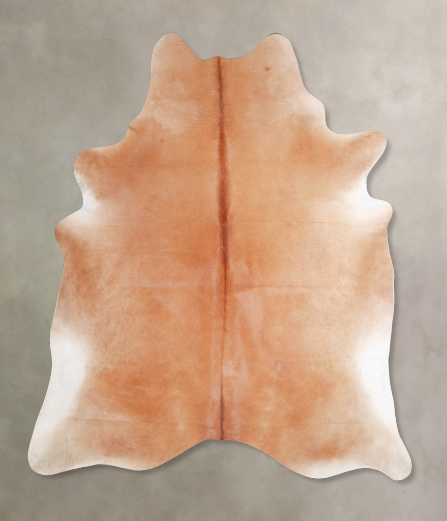 Solid Brown XX-Large Brazilian Cowhide Rug 7'9"H x 6'7"W #A47797 by Hudson Hides