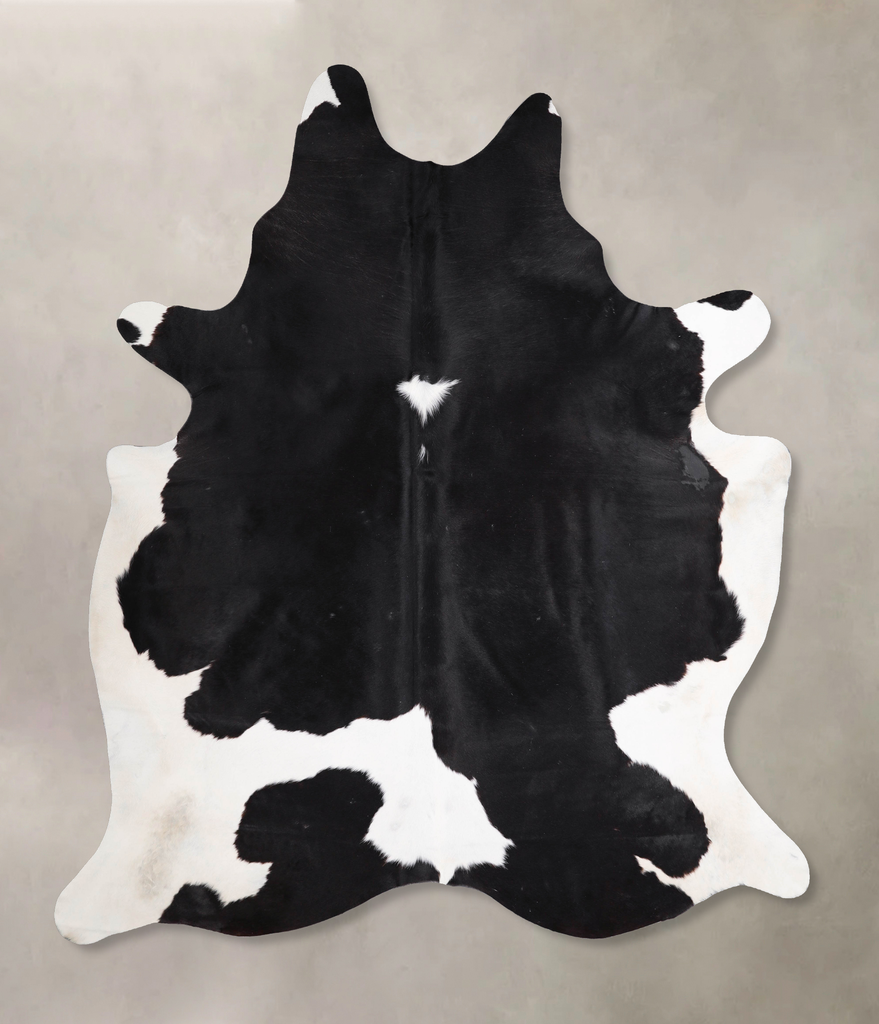 Black and White XX-Large Brazilian Cowhide Rug 8'3"H x 7'1"W #A47798 by Hudson Hides