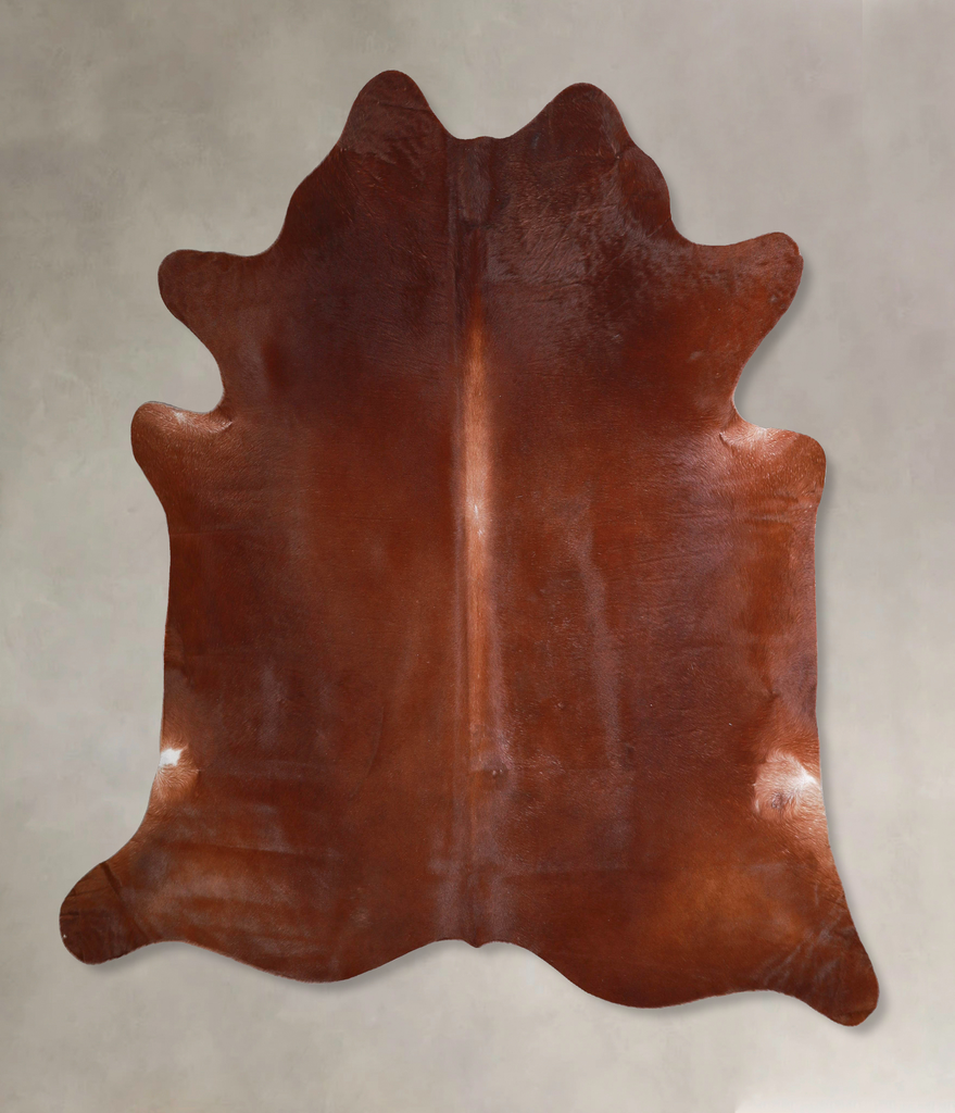 Solid Brown X-Large Brazilian Cowhide Rug 6'9"H x 6'11"W #A47803 by Hudson Hides