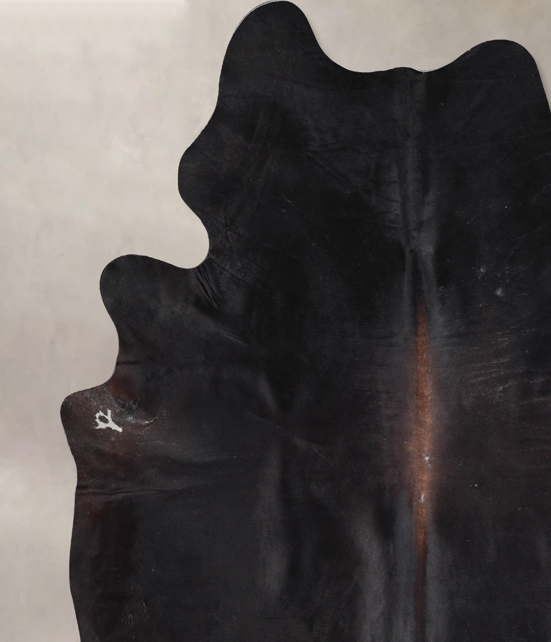 Solid Black XX-Large Brazilian Cowhide Rug 7'10"H x 7'0"W #A47808 by H