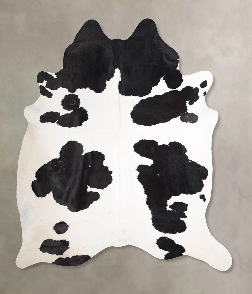Black and White XX-Large Brazilian Cowhide Rug 7'7"H x 6'10"W #A47817 by Hudson Hides