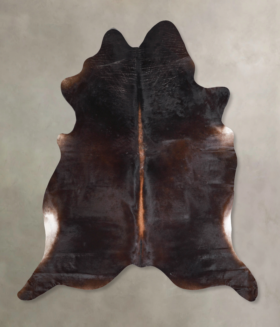 Chocolate XX-Large Brazilian Cowhide Rug 7'8"H x 6'8"W #A47823 by Huds