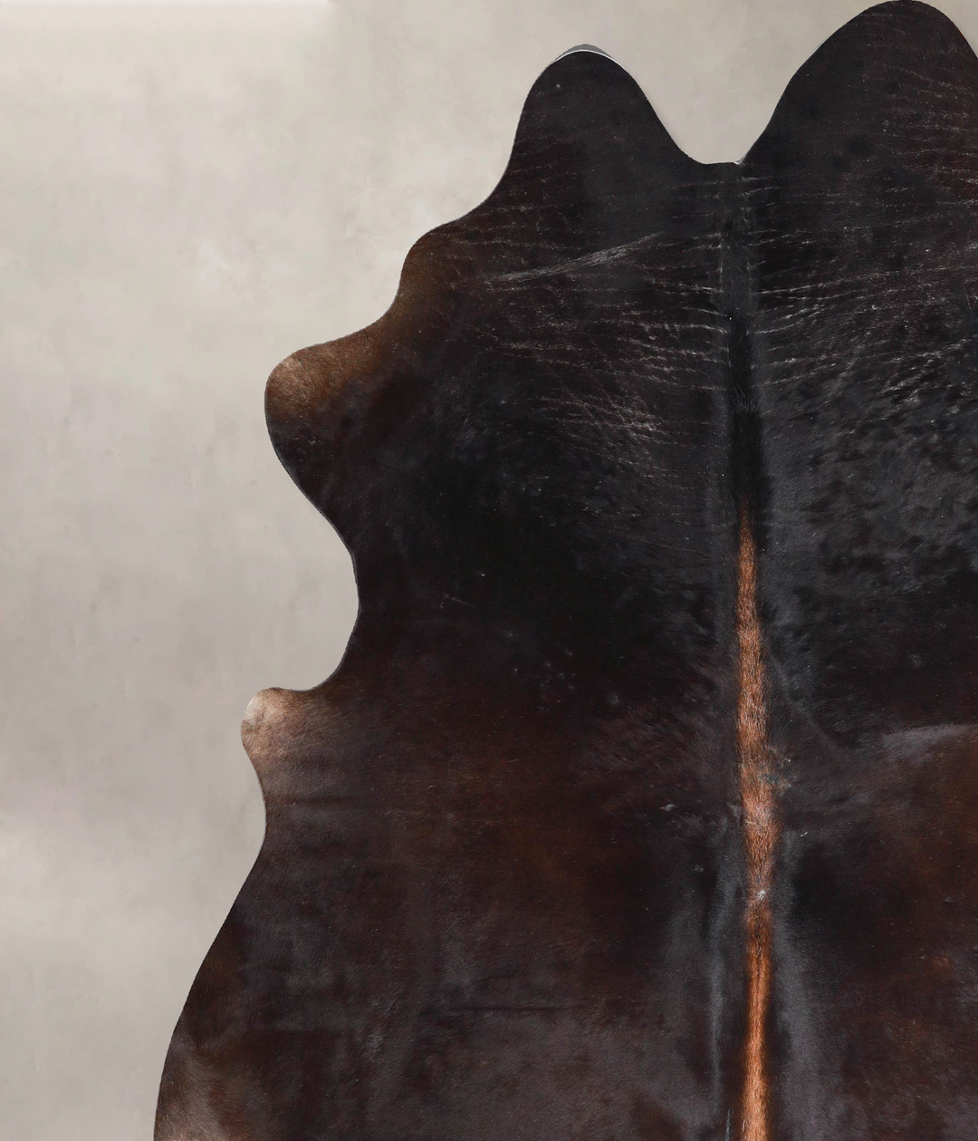 Chocolate XX-Large Brazilian Cowhide Rug 7'8"H x 6'8"W #A47823 by Huds