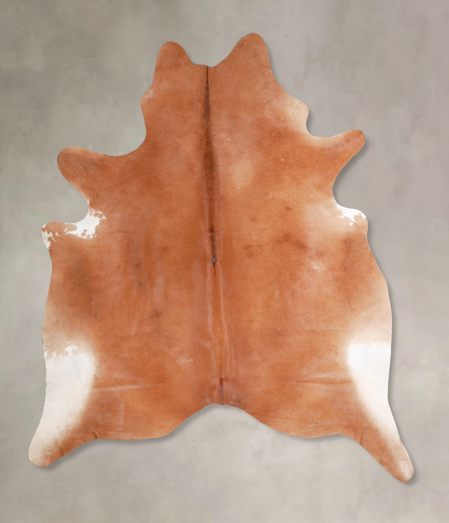 Solid Brown XX-Large Brazilian Cowhide Rug 7'11"H x 6'7"W #A47828 by Hudson Hides