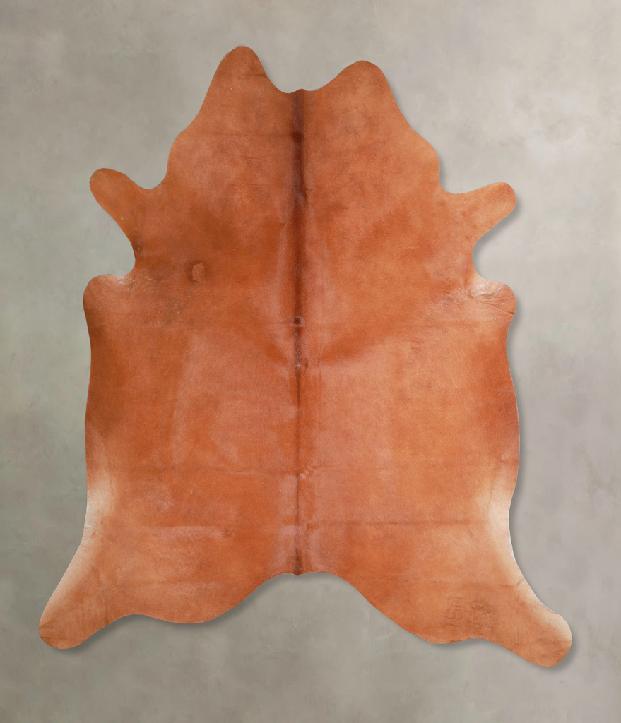 Solid Brown XX-Large Brazilian Cowhide Rug 8'1"H x 7'5"W #A47841 by Hudson Hides