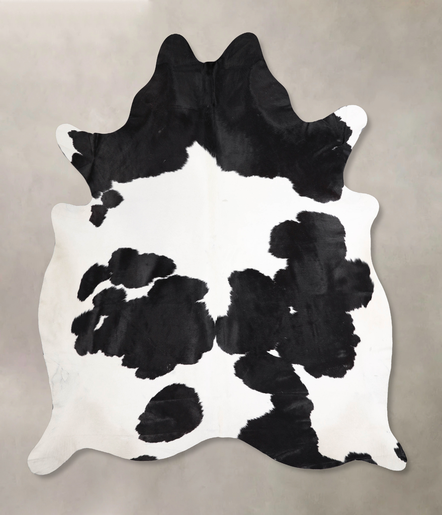 Black and White XX-Large Brazilian Cowhide Rug 8'2"H x 7'3"W #A47842 by Hudson Hides