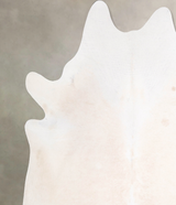Ivory with Beige XX-Large Brazilian Cowhide Rug 7'9"H x 7'2"W #A47843 by Hudson Hides