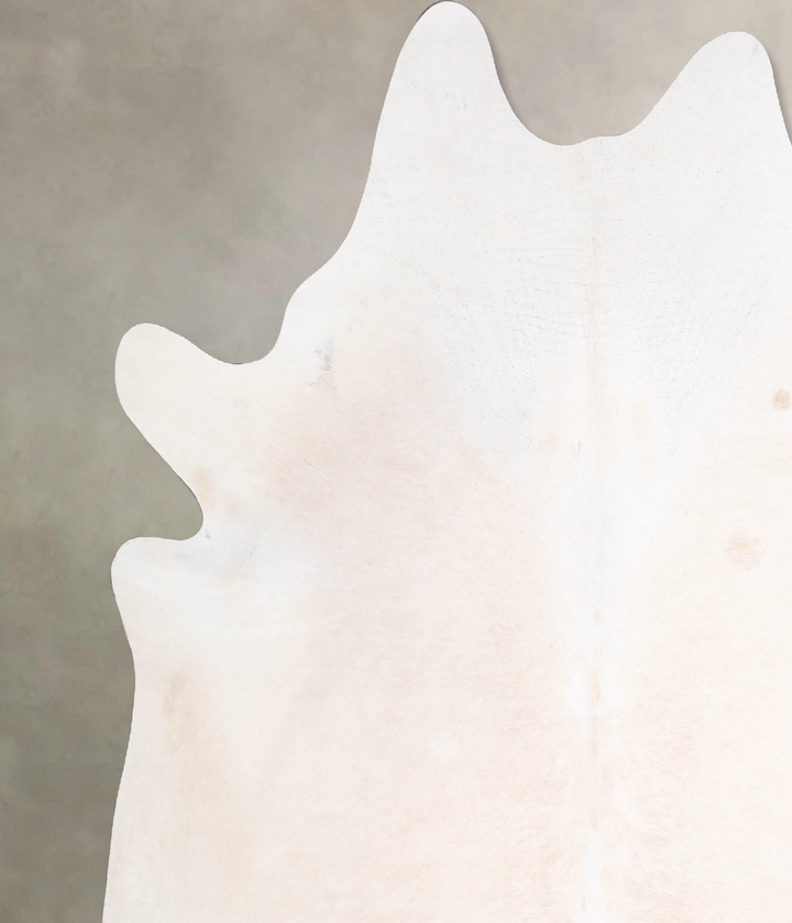 Ivory with Beige XX-Large Brazilian Cowhide Rug 7'9"H x 7'2"W #A47843 by Hudson Hides