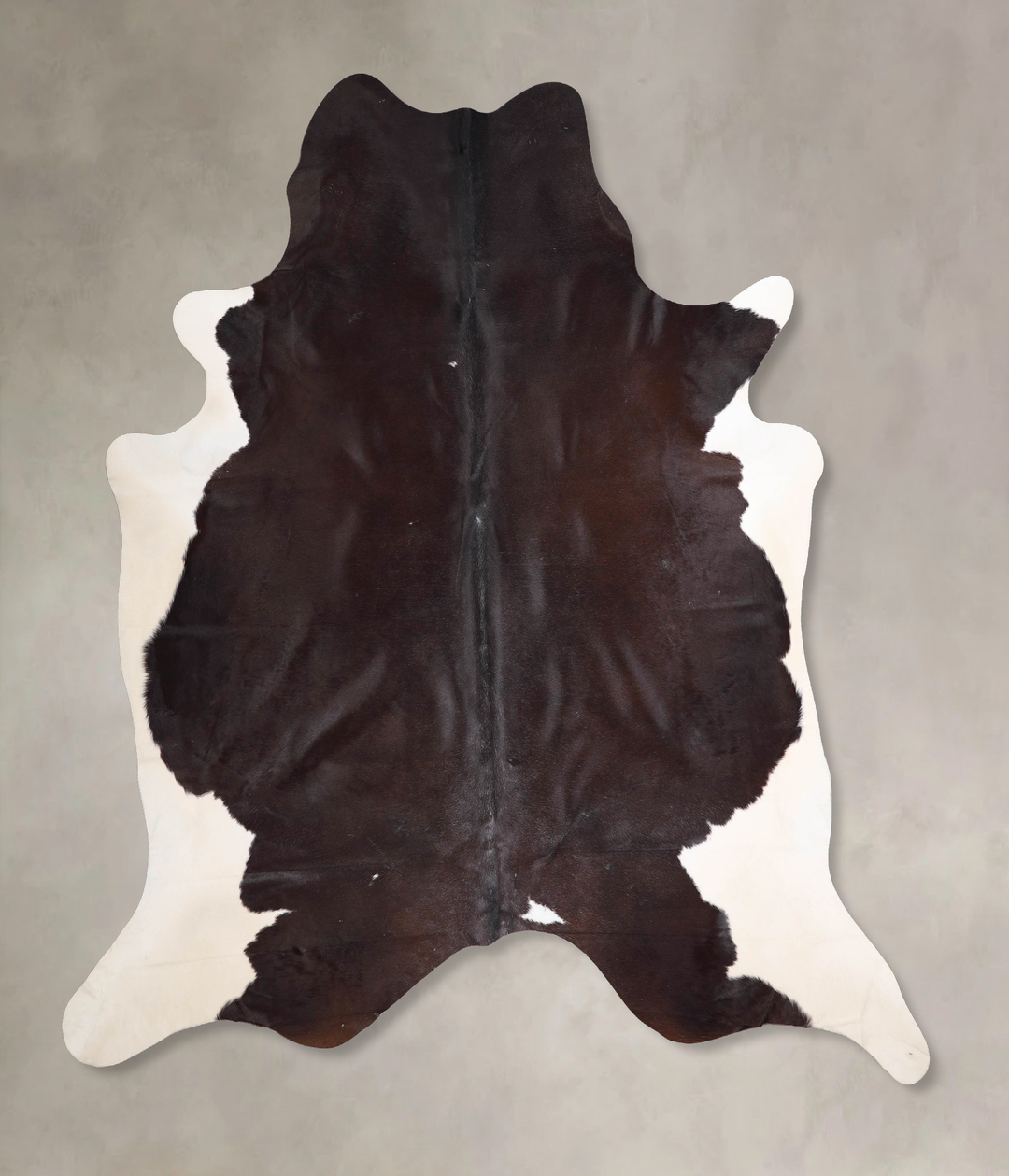 Chocolate and White XX-Large Brazilian Cowhide Rug 7'11"H x 7'4"W #A47
