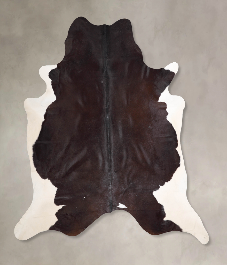 Chocolate and White XX-Large Brazilian Cowhide Rug 7'11"H x 7'4"W #A47844 by Hudson Hides