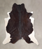 Chocolate and White XX-Large Brazilian Cowhide Rug 7'11