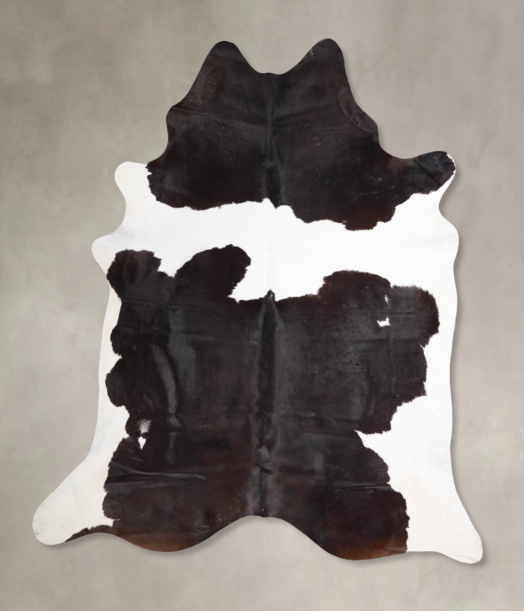 Chocolate and White XX-Large Brazilian Cowhide Rug 7'8"H x 6'11"W #A47