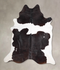 Chocolate and White XX-Large Brazilian Cowhide Rug 7'8