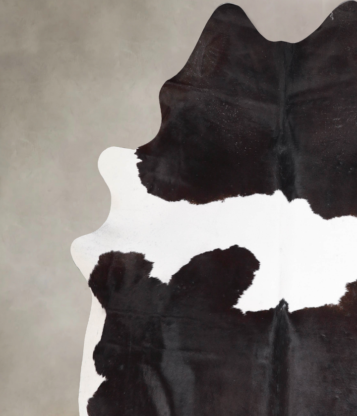 Chocolate and White XX-Large Brazilian Cowhide Rug 7'8"H x 6'11"W #A47851 by Hudson Hides