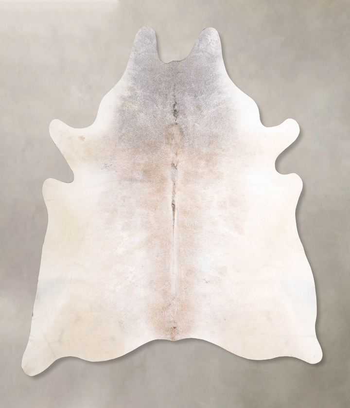 Grey with Beige XX-Large Brazilian Cowhide Rug 7'9"H x 6'11"W #A47865 by Hudson Hides