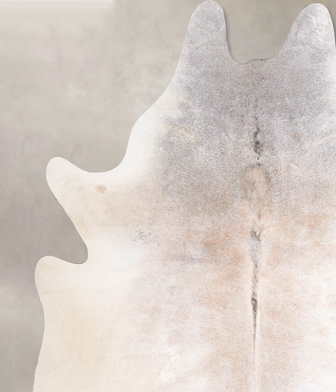 Grey with Beige XX-Large Brazilian Cowhide Rug 7'9"H x 6'11"W #A47865 