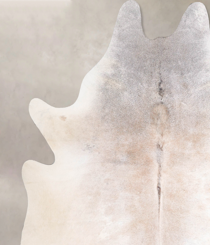 Grey with Beige XX-Large Brazilian Cowhide Rug 7'9"H x 6'11"W #A47865 by Hudson Hides