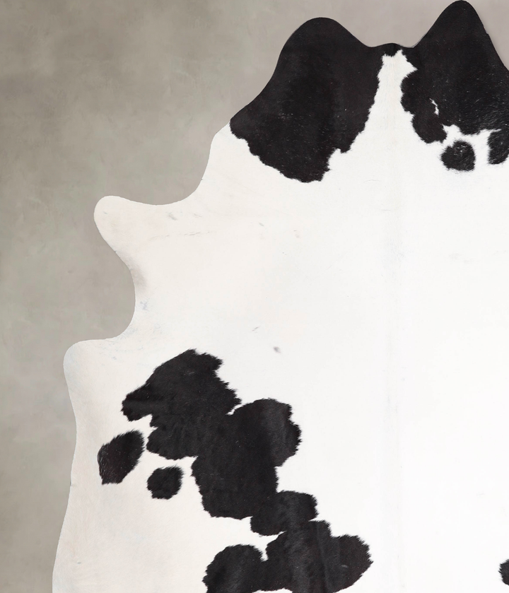 Black and White XX-Large Brazilian Cowhide Rug 7'11"H x 7'3"W #A47868 by Hudson Hides
