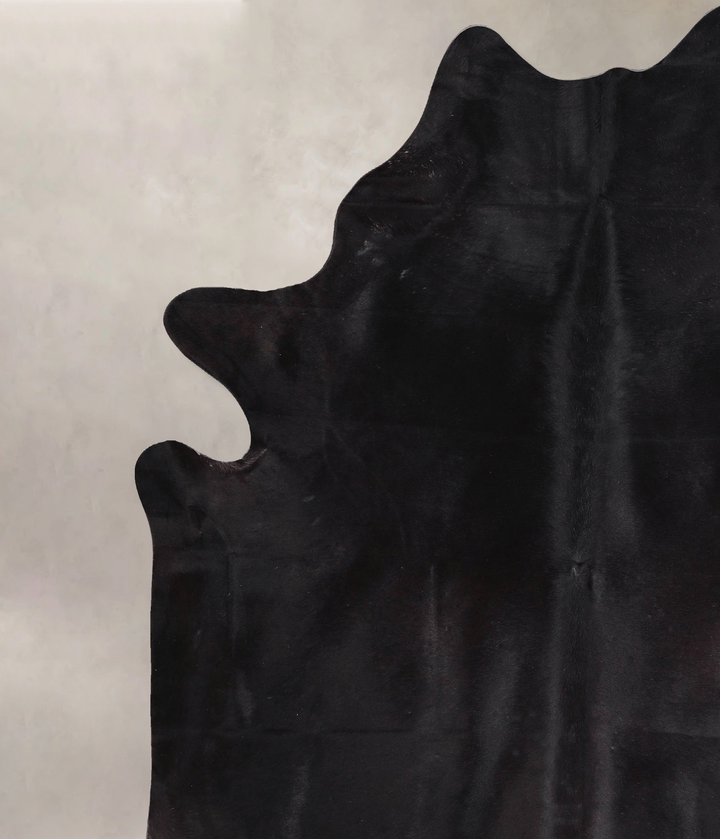 Solid Black XX-Large Brazilian Cowhide Rug 8'2"H x 7'2"W #A47874 by Hudson Hides