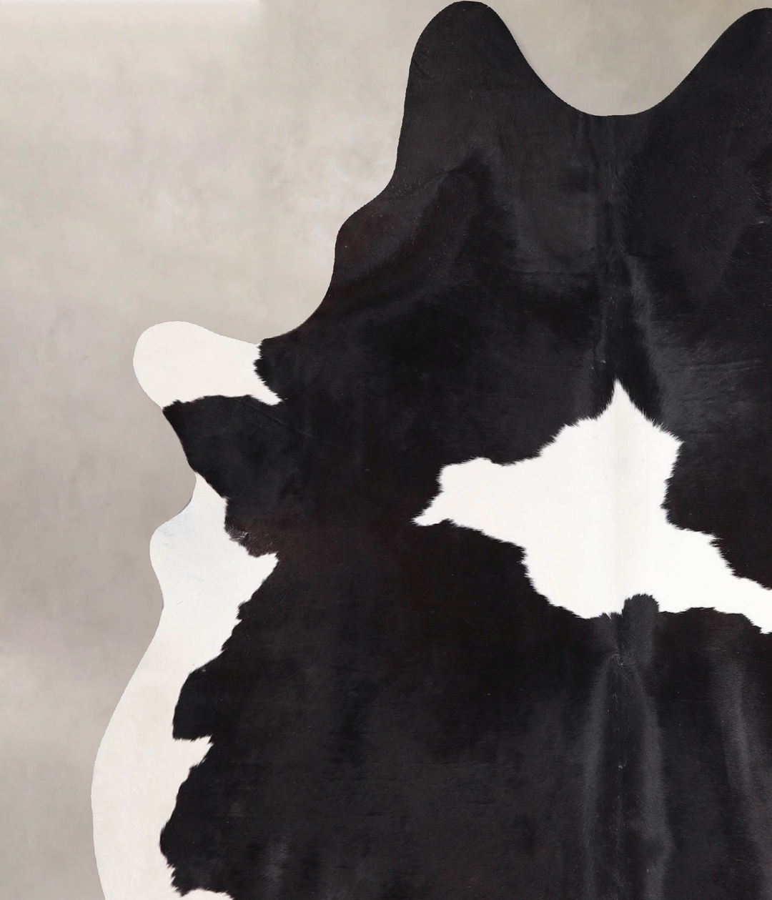 Black and White X-Large Brazilian Cowhide Rug 7'8"H x 6'1"W #A47890 by