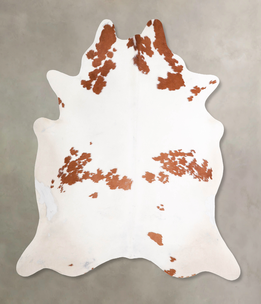 Brown and White X-Large Brazilian Cowhide Rug 7'3"H x 6'6"W #A47903 by Hudson Hides
