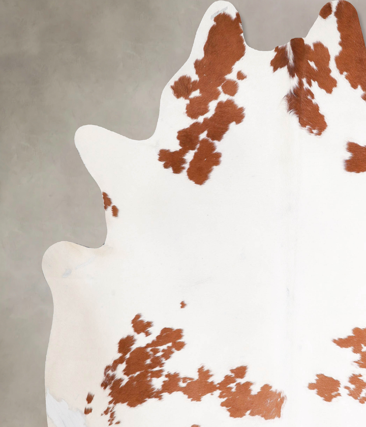 Brown and White X-Large Brazilian Cowhide Rug 7'3"H x 6'6"W #A47903 by Hudson Hides