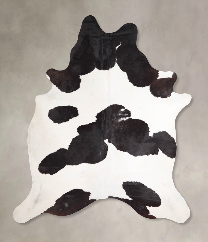 Black and White X-Large Brazilian Cowhide Rug 7'9"H x 6'1"W #A47909 by Hudson Hides