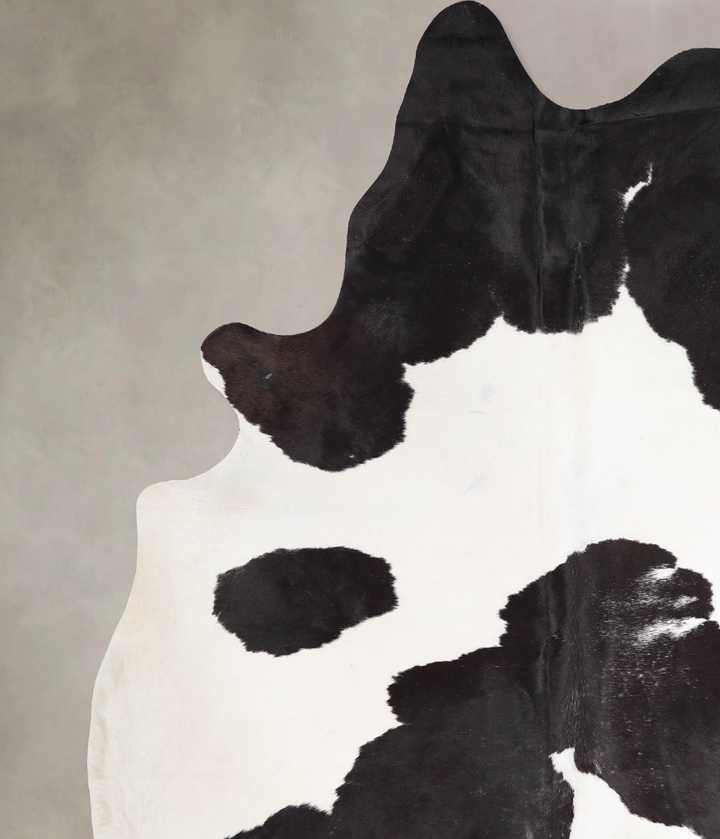 Black and White X-Large Brazilian Cowhide Rug 7'9"H x 6'1"W #A47909 by Hudson Hides