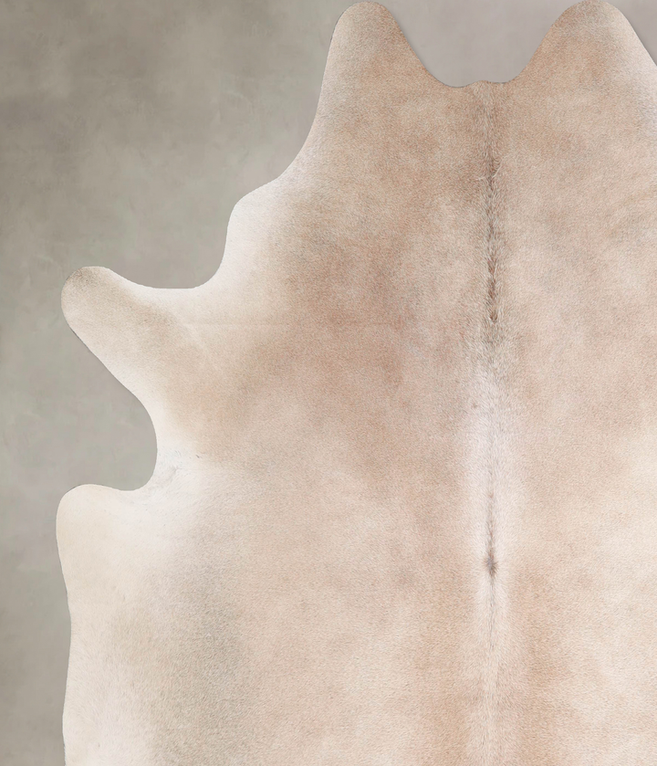 Ivory with Beige XX-Large Brazilian Cowhide Rug 7'9"H x 7'5"W #A47922 by Hudson Hides