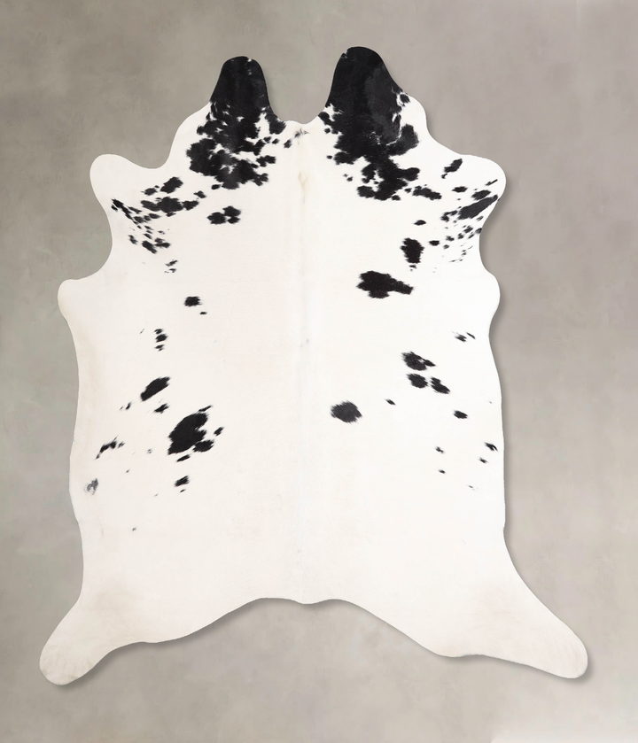 Black and White XX-Large Brazilian Cowhide Rug 7'4"H x 6'10"W #A47928 by Hudson Hides