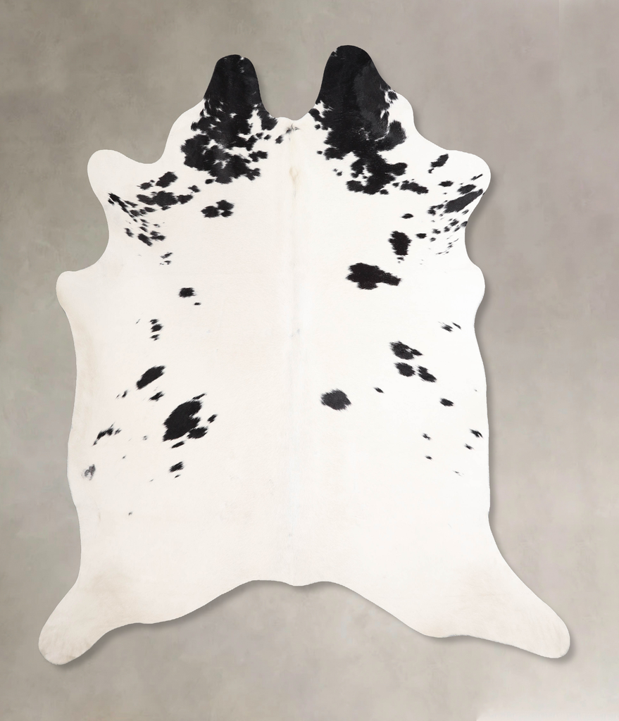Black and White XX-Large Brazilian Cowhide Rug 7'4"H x 6'10"W #A47928 by Hudson Hides
