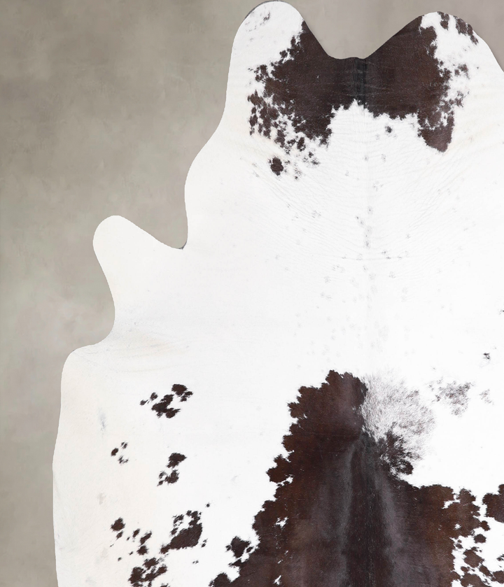 Chocolate and White X-Large Brazilian Cowhide Rug 7'0"H x 7'1"W #A47930 by Hudson Hides
