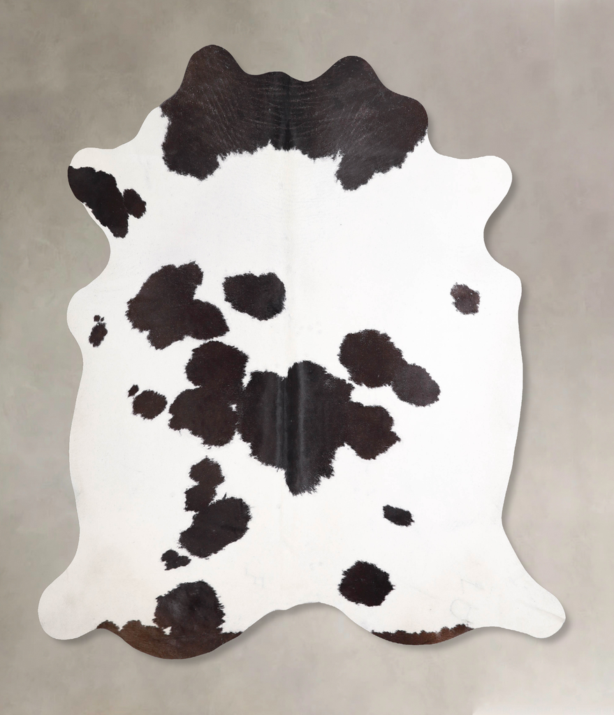 Black and White XX-Large Brazilian Cowhide Rug 7'5"H x 7'1"W #A47931 by Hudson Hides