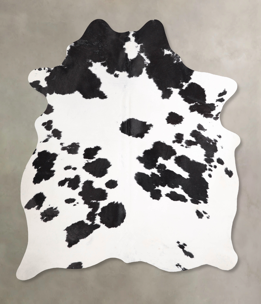 Black and White X-Large Brazilian Cowhide Rug 7'4"H x 5'11"W #A47933 by Hudson Hides