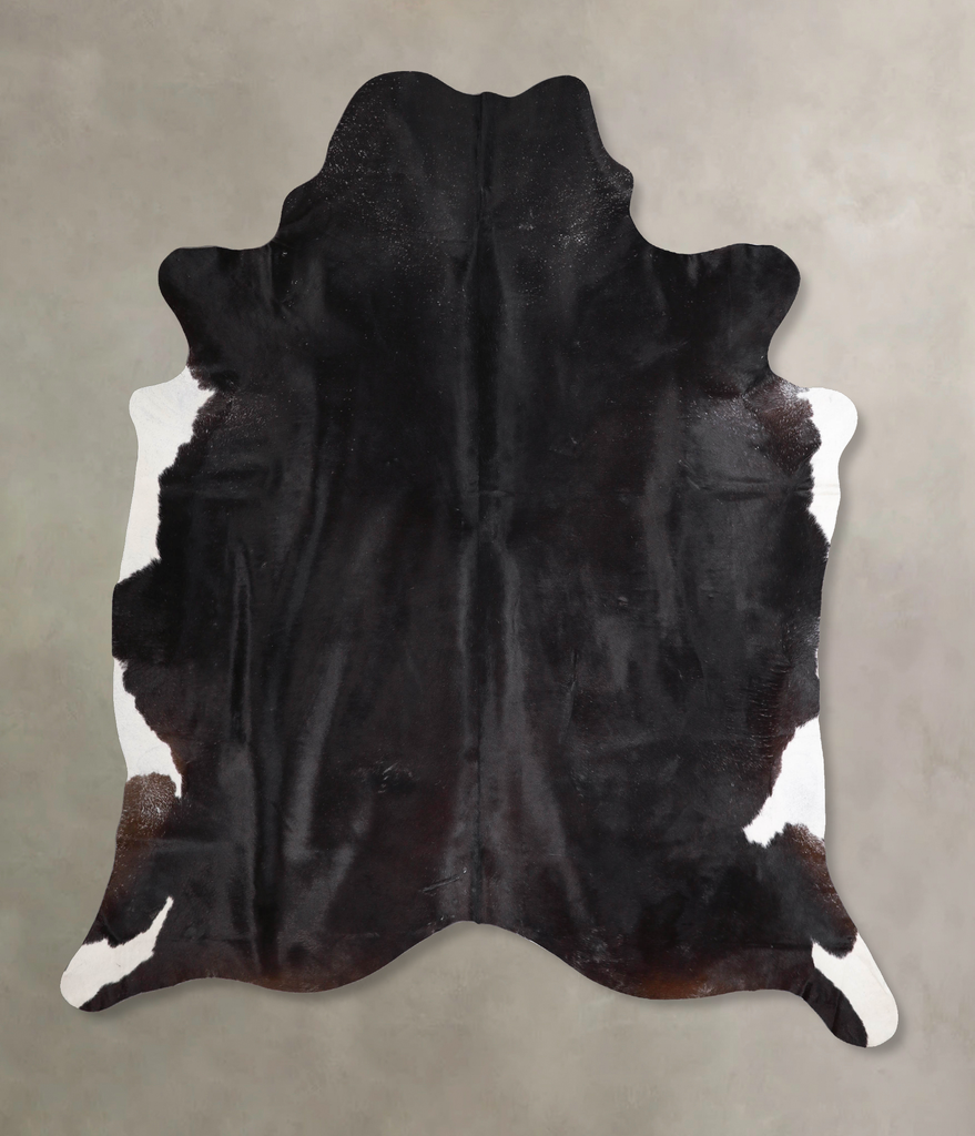 Solid Black XX-Large Brazilian Cowhide Rug 7'11"H x 6'10"W #A47938 by Hudson Hides