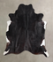 Solid Black XX-Large Brazilian Cowhide Rug 7'11
