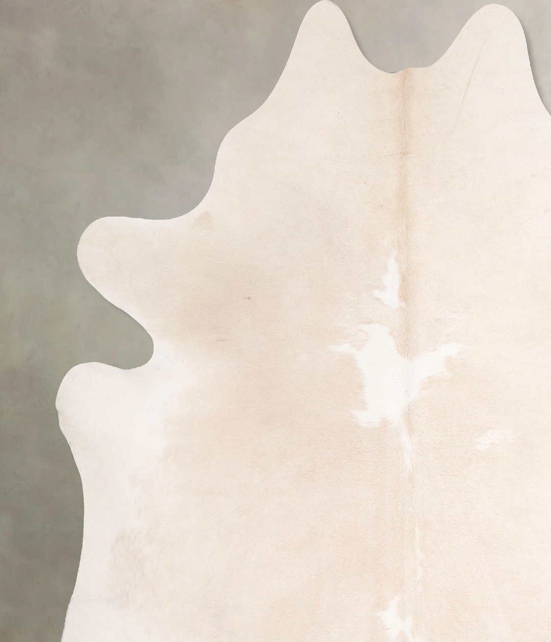 Beige and White XX-Large Brazilian Cowhide Rug 8'0"H x 7'3"W #A47940 b