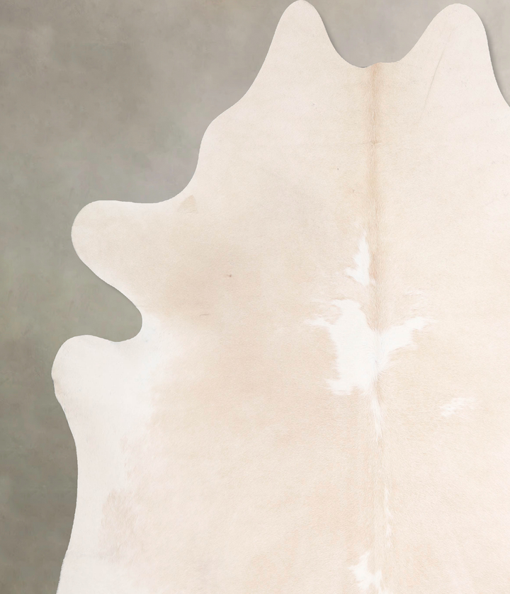 Beige and White XX-Large Brazilian Cowhide Rug 8'0"H x 7'3"W #A47940 by Hudson Hides