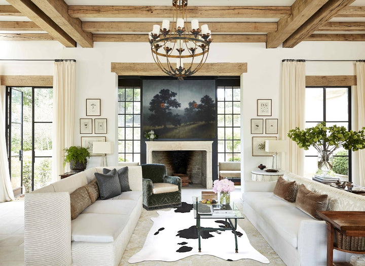 Black and White XX-Large Brazilian Cowhide Rug 8'7"H x 7'3"W #A47943 by Hudson Hides