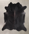 Solid Black XX-Large Brazilian Cowhide Rug 7'2